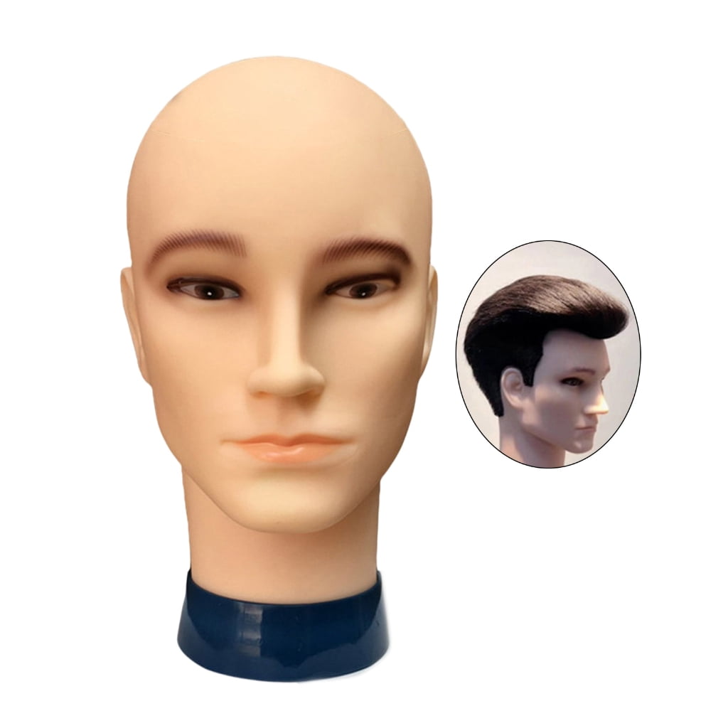 Osdhezcn Male Bald Mannequin Head Man Bald Wig Head Training Head Model for Hair Salons