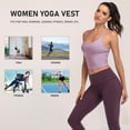 thumbnail image 4 of TFixol Camisola 2 en 1 para mujer, sujetador deportivo con almohadilla extraíble, chaleco con correas cruzadas, 4 of 8