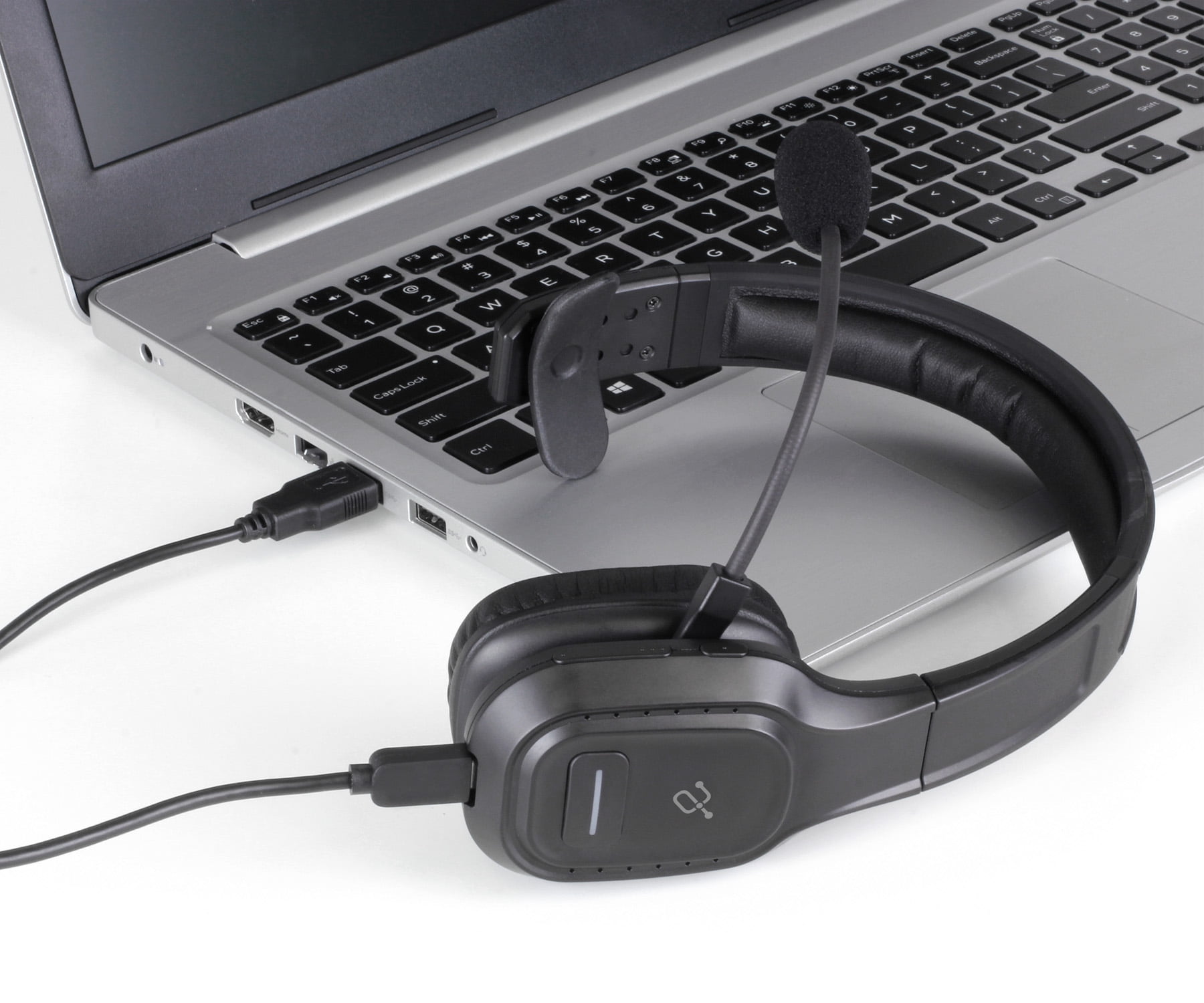 Aluratek ABHM100F - Bluetooth Wireless Headset with Noise Cancelling Boom Microphone