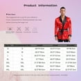 thumbnail image 7 of TiaoBug Mens Satin Smoking Robe Nightwear Pajamas Long Sleeve Kimono Bathrobe with Belt Royal Blue S, 7 of 7