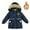 Navy, variant on XEGLSBU Girls Coats Size 7-8 Boys Winter Thick Fashion Padded Jacket Long Children's Winter Coat Boys and Girls Warm Padded Jacket Girls' Outerwear Jackets & Coats Tan Black Size 6-7 Years