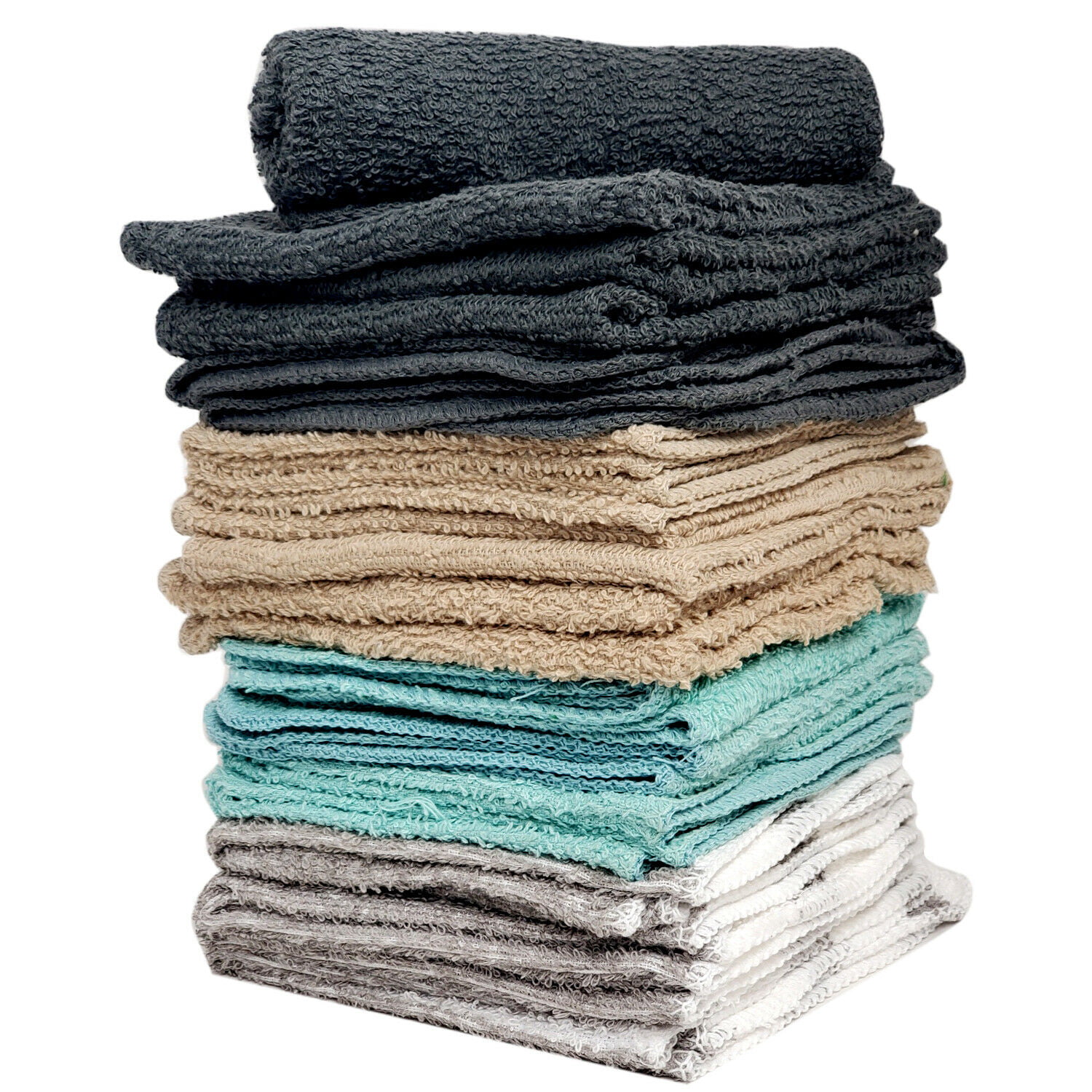 60 Pack 12 x 12 inch Soft Natural Cotton Details about   100% Cotton Wash Cloth Towels 24 Pack 