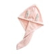thumbnail image 3 of Toalla para el cabello Wrap Coral Velvet Toalla para secar el cabello Gorro de baño envuelto en dibujos animados absorbente de agua, rosa claro Yuarrent HA002598-01, 3 of 6