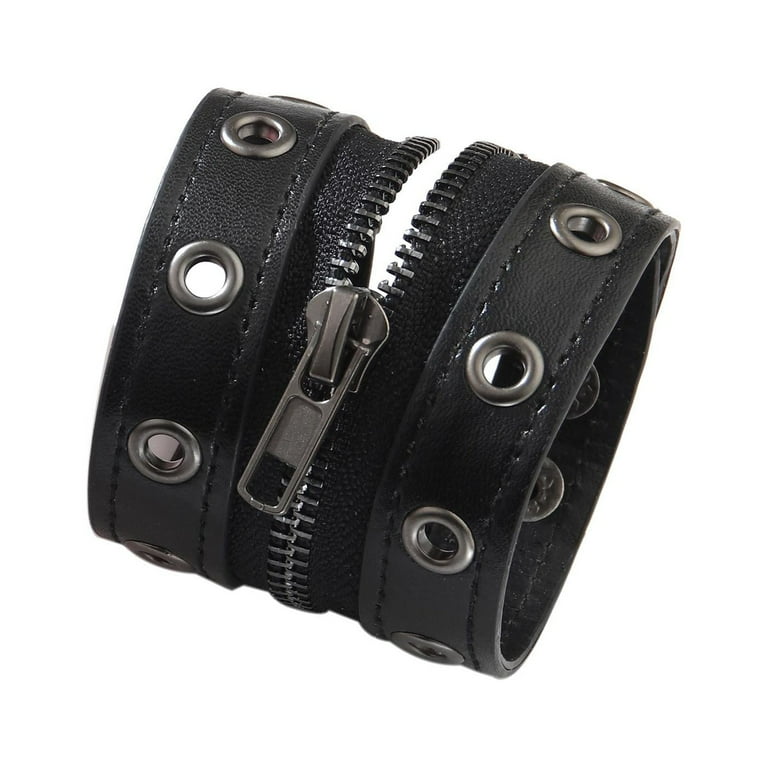 Gothic Zipper Wristband Jewelry Bangle Costume Accessories Belt