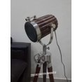 thumbnail image 2 of Vintage Classic Nautical Wooden Searchlight With Tripod Stand, 2 of 4