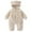 Beige, variant on YWOAGH Toddler Boy Pajamas&nbsp; Sleepsuit for Baby Boys Winter Warm Hooded with Bear Design Soft Cozy Set for 0 to 12 Months Brown 6-9 Months