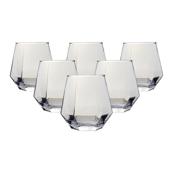 Set de 6 Vasos de Cristal Azul 310 ml