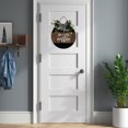 thumbnail image 2 of Hot and Fresh Coffee Front Door Sign Funny Wreaths Hanging Wooden Plaque Decoration Round Rustic Wood Farmhouse Porch Decor for Home Front Door Decor, 11 x 11 Inch, 2 of 5