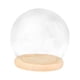 thumbnail image 1 of Cúpula de exhibición con base, soporte para micropaisaje, contenedor, adorno, campana de cristal Base de madera de 15 cm, 1 of 9