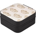 thumbnail image 3 of GZHJMY Monkey Jewelry Box for Women Girls, PU Leather Travel Jewelry Organizer Portable Jewelry Storage Holder for Earrings Rings Necklaces Bracelets for Necklace Bracelet Earrings Rings, 3 of 7