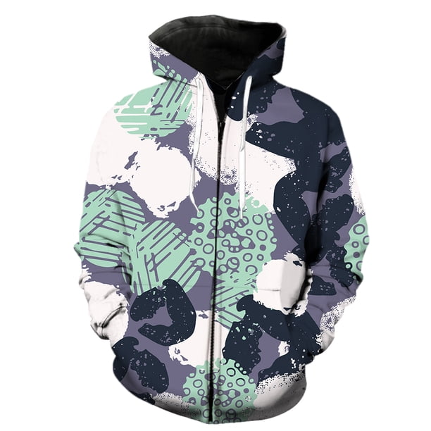 Sudadera con capucha y cremallera para hombre, diseño de grafiti de arte abstracto, para adolescentes, de gran tamaño, moderna, estilo hip hop, para primavera, con estampado 3D, divertida y a la moda.