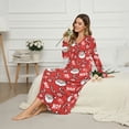 thumbnail image 3 of Tutolipy Christmas Nightgowns Santa Claus Printed Sleepwear V Neck Night Dress Ho Ho Printed Printed Loungewear for Home, XL, 3 of 7