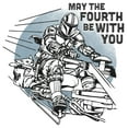 thumbnail image 2 of Boy's Star Wars: The Mandalorian May the Fourth Be With You  Graphic Tee White Medium, 2 of 5