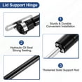thumbnail image 3 of Uxcell 2 Pack Lid Support Hinges, 14 Inch 250N Gas Struts Heavy Duty Gas Spring Soft Close Lid Stay Hinges Lift Support with l Mounts for Tool Box Cabinet, Black, 3 of 6