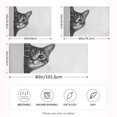 thumbnail image 2 of Yayeee Pillowcase Queen Size Set of 2 Satin Wrinkle Resistant Pillow Case, Black Cute Cat, 2 of 7
