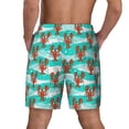 thumbnail image 4 of Uemuo Lobsters Of Turquoise Waves Pattern Mens Swim Trunks Quick Dry Board Shorts with Mesh Lining, Stretch Beach Shorts Quick Dry No-Chafing Board Shorts-3X-Large, 4 of 9