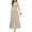*A-Beige, variant on ClodeEU Women's Long Sleeve Loose Plain Maxi Dresses ,Casual Loose Slim Pleated Long Dresses B-Wine,Womens Plus XL