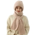 thumbnail image 1 of Monstrate Lana de punto de fibras acrílicas para máxima calidez en gorro de punto, bufanda, gorro de punto grueso de terciopelo para invierno Sombreros Amarillo arena, 1 of 6