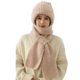 thumbnail image 1 of Guardurnaity Manténgase a la moda y abrigado con un gorro de punto de grano tejido único, bufanda, gorro de punto de invierno grueso de terciopelo Sombreros Amarillo arena, 1 of 6