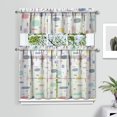 thumbnail image 2 of Abstract Geometric Kitchen Curtain Valance 3 Piece Set for Kitchen Curtains and Valance Set Short Curtain Sink Window Decor 36 Inch Small Window Treatment Tier 27.5x36 Length, 2 of 6