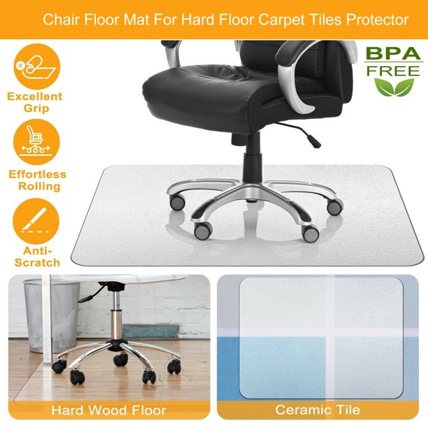 Hot Item Home Office Chair Mat 30'' x 48'', Transparent Hard Floors