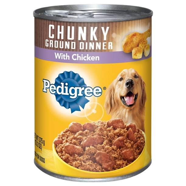Pedigree Chunky Ground Dinner With Chicken Canned Dog Food 13.2 Ounces