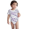 thumbnail image 3 of Balery Lavender Flowers Pattern Baby Climbing Clothes Infant Bodysuit Cute Infant Bodysuit Baby Romper-2 Years, 3 of 7