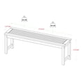 thumbnail image 2 of Natural Brown Acacia Wood Patio Bench 53", 2 of 8