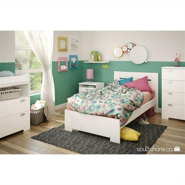 South Shore Reevo Changing Table With Storage Color White Finish Pure White