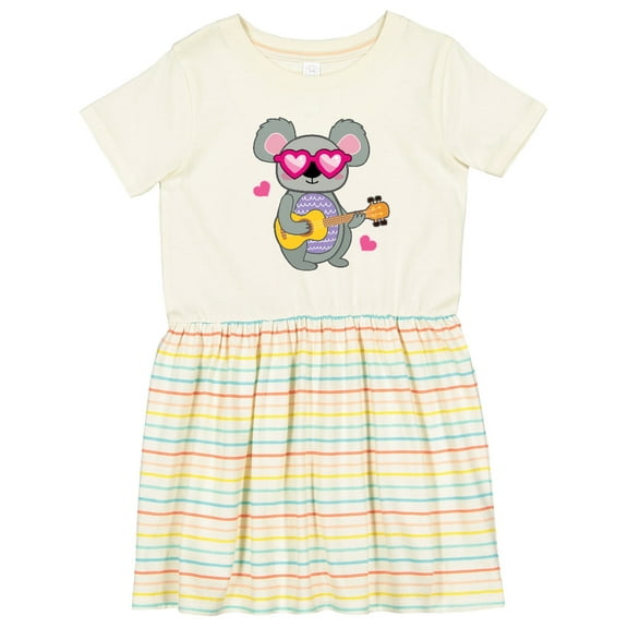 Inktastic Koala Cute Girls Guitar Girls Toddler Dress