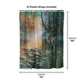 thumbnail image 6 of Rivers Edge Products Bathroom Shower Curtain, 70 x 72 Inches, Unique Bath Curtain with Hooks, Printed Licensed Art of Animal Nature Scene, Deer, 6 of 7