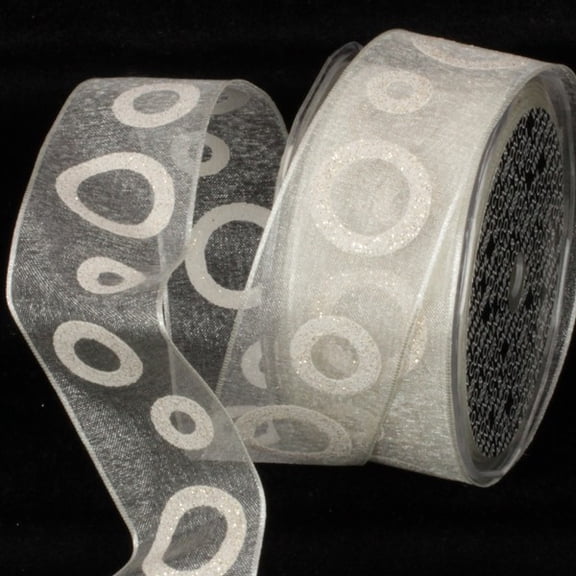 The Ribbon People Shimmering Ivory Power Loops Wired Craft Ribbon 1.5" x 27 Yards