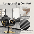 thumbnail image 6 of Black Salon Barber Chair, Styling Chair for Hair Stylist, Hydraulic Barber Chair Hair Chair Height Adjustable, 360° Swivel, Beauty Salon Spa Equipment, All Purpose Salon Chair Equipment, 6 of 8