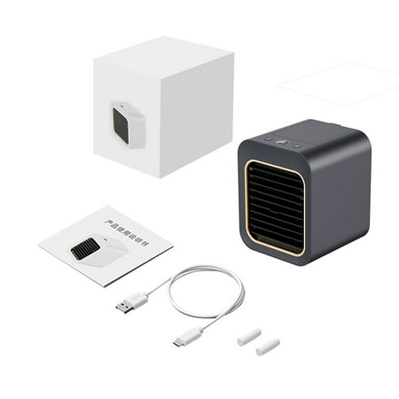 

Water Cooler Rechargeable 100ML Cooling Fan LCD Display Adjustable Air Conditioner Navy Blue USB
