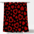 thumbnail image 5 of Valentine''s Day Shower Curtain Romantic Red Heart Sweet Love Sweetheart Wedding Lover Modern Bath Curtain with Hooks, 5 of 6