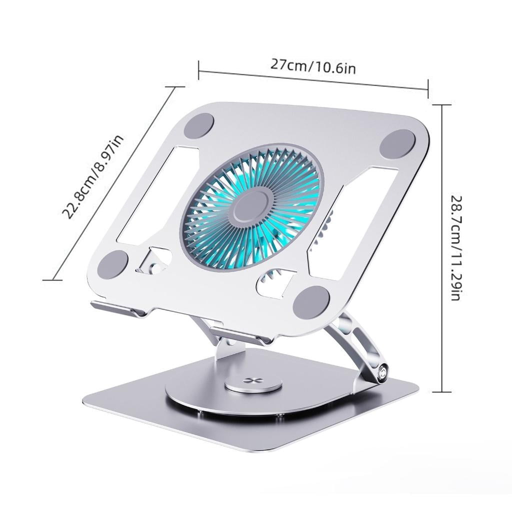 YIGSECU Multiple Angled Notebook Stand with Construction and Cooling Fan for Laptops and Tablets 15.9 Inches