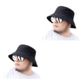 thumbnail image 2 of Guardurnaity Sombreros ligeros y cómodos para el verano con estilo Sombrero de protección solar de poliéster de amplia aplicación negro de talla negro Talla extra 2piezas, 2 of 6