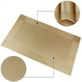 thumbnail image 3 of Auto Beyond PCV Placemats, Place Mats for Kitchen Dining Table, Heat-Resistant Anti-Skid Stain Washable PVC Table Mats, (Gold, 6 Pcs), 3 of 5
