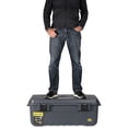 thumbnail image 3 of Plano 3 Pack Storage Trunk with Wheels, Lockable Sportsman Box, 108 Quart, Gray, 3 of 4