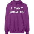 thumbnail image 2 of OXI Hoodie Sweatshirt - I Can't Breathe, Basic Casual Hoodie for Men's and Women Fleece Hoodie Long Sleeve - Purple Medium, 2 of 3