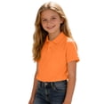 thumbnail image 7 of Amidoa 3 Pack Unisex Kids Polo Shirts Short Sleeve – Boys Girls Sport Casual Performance Top Set Solid Color School Uniform,Orange Size 8, 7 of 7