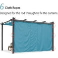 thumbnail image 6 of PURPLE LEAF 10' X 13' Outdoor Pergola with Curtains Retractable Canopy Patio Aluminum Sun Shade for Garden Deck Porch Gazebo Pavilion Grill Modern Yard Grape Trellis Pergola Turquoise Blue, 6 of 10