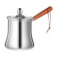 thumbnail image 1 of Cafetera turca de acero inoxidable con mango largo y resistente para salsa de chocolate caliente 350 ml, 1 of 9