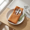 thumbnail image 4 of Unique Bargains 6Pcs Cotton Reusable Party Cloth Napkins Caramel 18x18inch, 4 of 6
