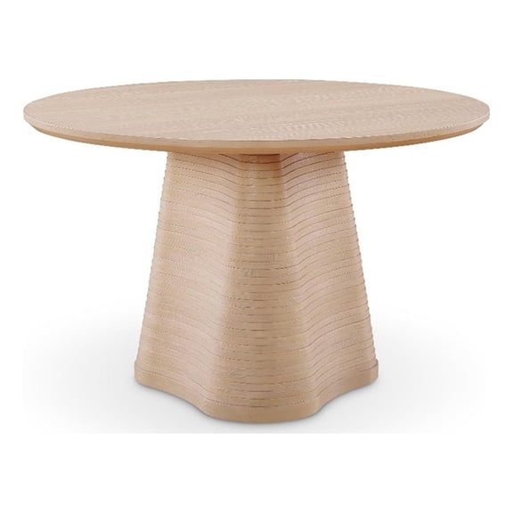 Meridian Furniture Bernada Natural Wood and Oak Veneer Dining Table