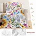 thumbnail image 5 of Sunflower Blanket Soft Cozy Warm Throw Blanket for Couch, Plush Fuzzy Flannel Fleece Blankets for Sofa, Colorful Flowers Summer Botanical Watercolor Bed Blankets Lightweight Gifts for Women, 40"x50", 5 of 9
