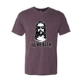 thumbnail image 2 of Wild Bobby Jesus: Ill Be Back Inspirational/Christian Men Premium Tri Blend Tee, Vintage Purple, Medium, 2 of 5