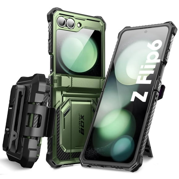 Funda de teléfono i-Blason para Samsung Galaxy Z Flip 6 verde oscuro