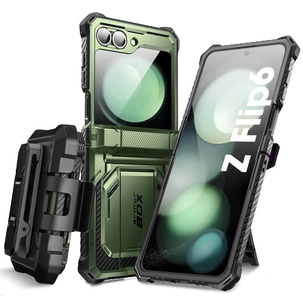 Funda de teléfono i-Blason para Samsung Galaxy Z Flip 6 verde oscuro