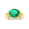 thumbnail image 3 of RYLOS Bagues pour Femmes Bague en or Jaune 14K 12X10MM Pierre Précieuse & Diamants Excellente Bague pour Doigt Moyen Ou Pointeur Peut Émeraude Taille 9.5, 3 of 7